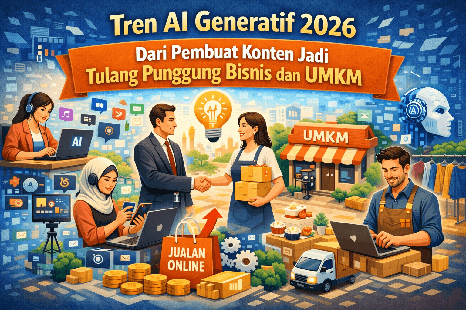Tren AI Generatif 2026: Dari Pembuat Konten Jadi Tulang Punggung Bisnis dan UMKM