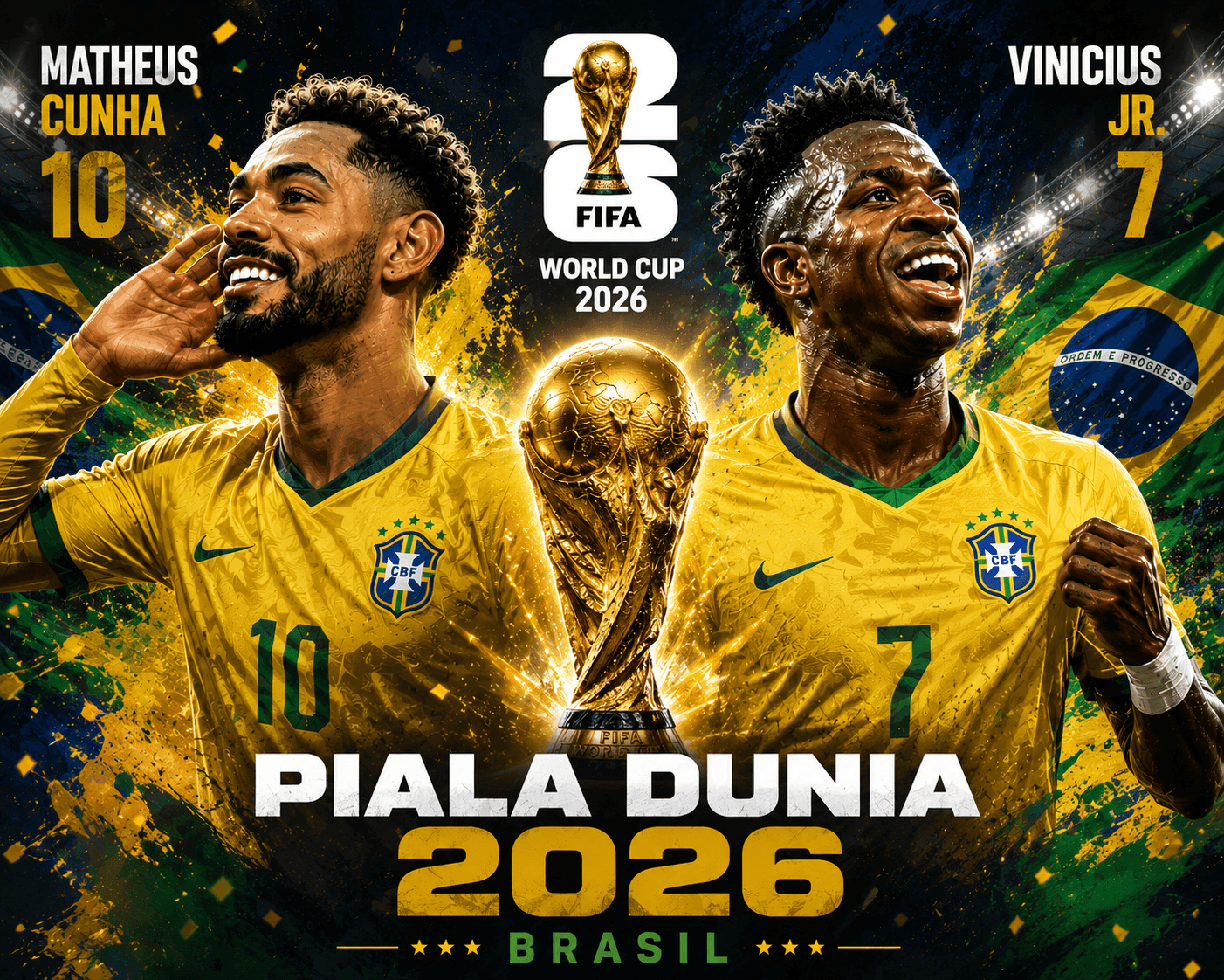 Matheus Cunha dan Vinicius Jr Gila-gilaan, Brasil Hancurkan Haiti 3-0 di Piala Dunia 2026