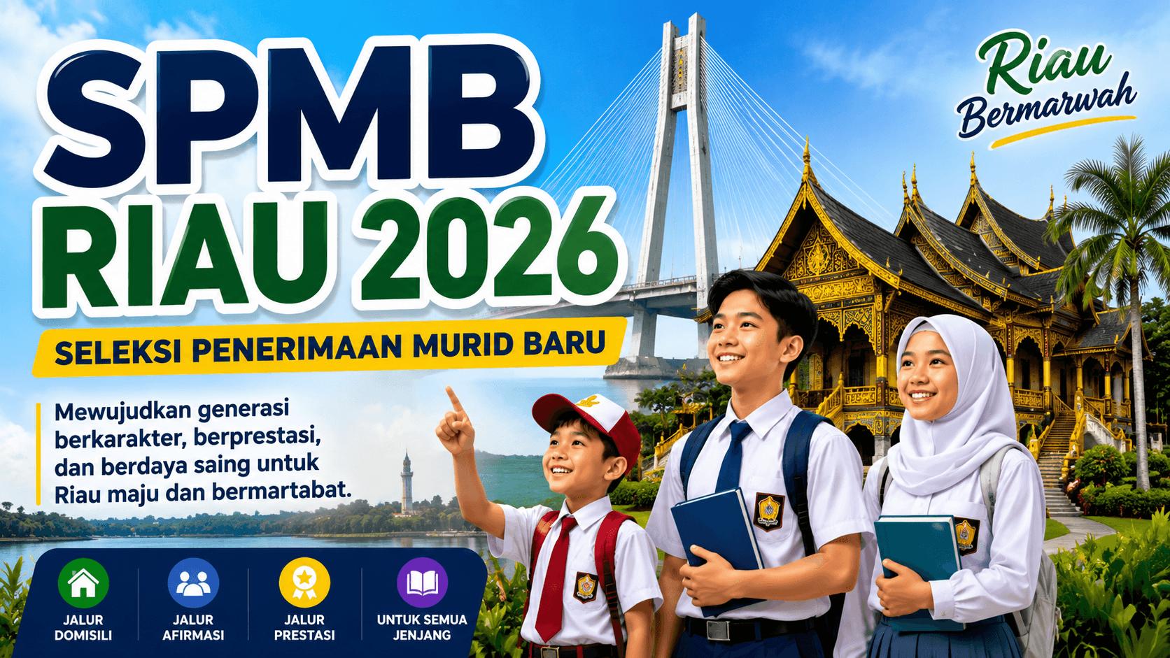 79 Ribu Calon Siswa Riau Berebut Kursi Negeri, SPMB 2026 Pecahkan Rekor