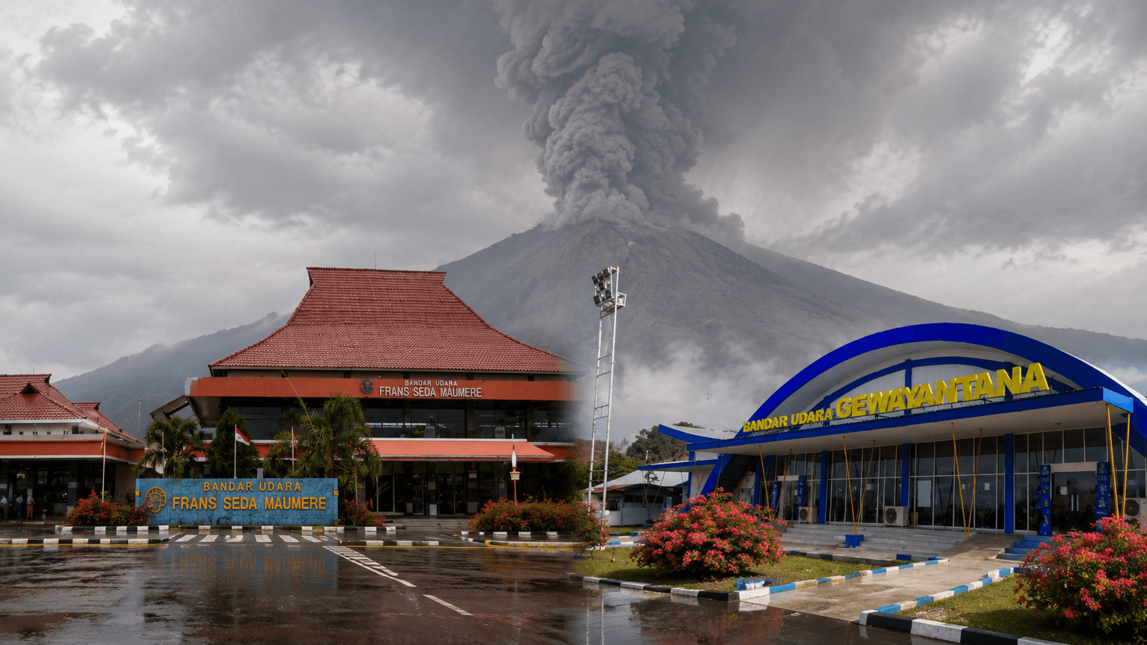 Dua Bandara di Flores Lumpuh Total Gegara Erupsi Ganda Lewotobi dan Ile Lewotolok